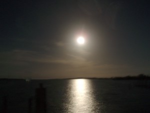 View of the Moon from the Back of the Boat