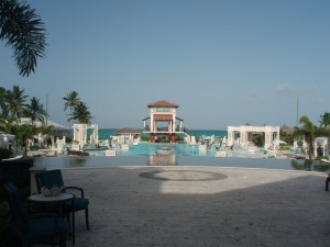 Sandals Reflecting Pool and Main Swimming Pool