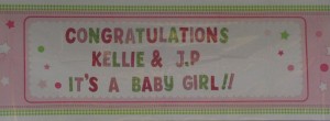 Congratulations Kellie & JP - A Baby Girl - Banner