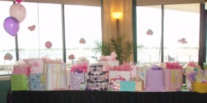 Gift Table with Diaper Cake