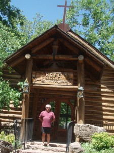Rick in front of Hope Wilderness Chapel