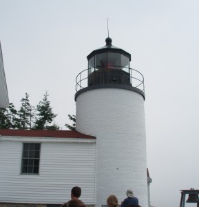 Bass Harbor Lighthouse with Red Lamp