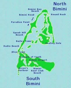 Map of North South and East Bimini