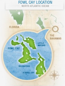 Location Map from Fowl Cay's website