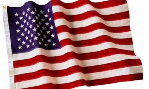 A waving U. S. Flag