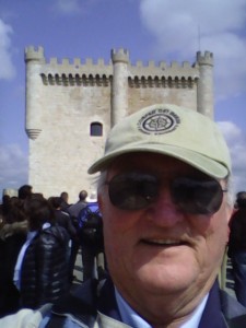 Rick with castle tower in the background