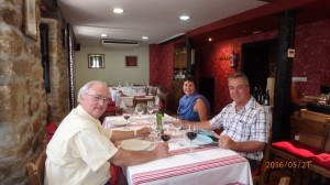 Navarra Dining Room with Rick Casey and Joe at the table