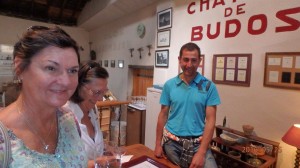 Budos wine tasting room with Lawrence