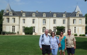 The 4 of us in front of Chateau de Reignac