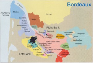 Map of Bordeaux Wine Region
