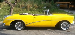 Classic yellow Buick convertible