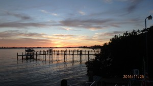 Sunset over the Manatee River from Slip 52