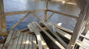 Damage to brother-in-law's dock
