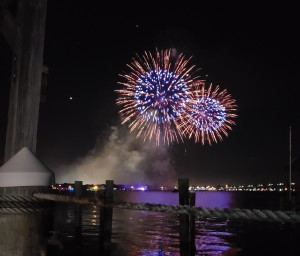 Fireworks over the river