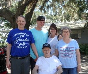 Pictured Grandfather, Son and Wife, Granddaughter and Great-grandson