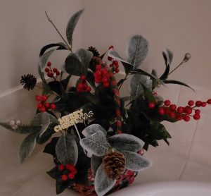 Christmas arrangement for holiday open house