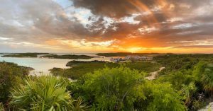 Sunset over Compass Cay Marina