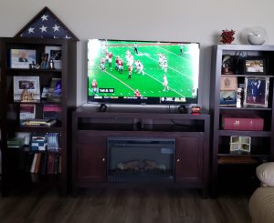 TV with football playing
