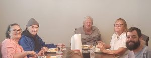 Family sitting at Thanksgiving Table