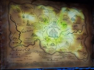 Map of the Land of Oz featuring the Emerald City 
