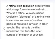 Definition of Retinal Occlusion