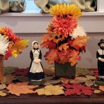Fall flowers and pilgrims